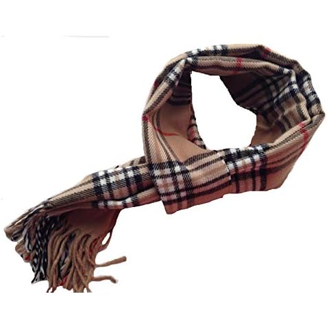 Bufanda cuadro escoces suave bufanda de poliester estilo de cuadro de invierno bufanda caliente para los hombres y los niños de color facilmente combinable Cover