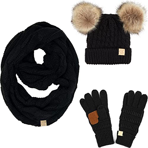 Image of Funky Junque Matching Sets Kids Beanie Hat Scarf Texting Gloves Bundle Girls Boys Toddler