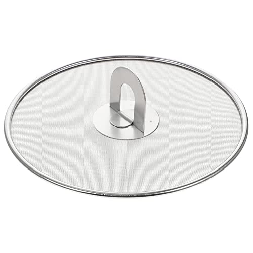Garneck Coperchio per Padella Rete Anti-Schizzi D'olio in Acciaio 21cm Protezione Antispruzzo per Cucina e Cottura Sicura