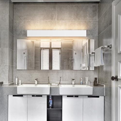 Aplique de pared moderno de 36cm rectangular interno con luz cálida e impermeable