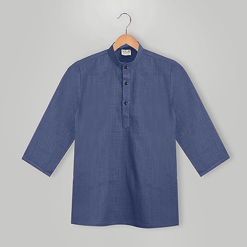 Image of Baby Boys Ethnic Wear Cotton Kurta Pyjama Set