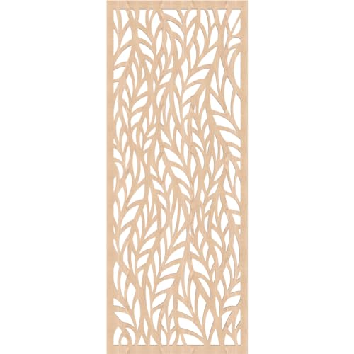 Image of Ortonville Decorative Pierced Fretwork Wood Wall Panels, 23 3 /8 inchW x 59 3 /8 inchH x 1 /4 inchT, Red Oak