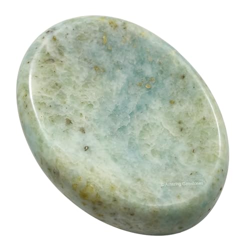 Image of Amazing Gemstone Hackmanite Worry Stone Crystals and Healing Stones - Worry Stones for Stress Relief Gifts - Piedra Crystal Fidget for Meditation - Unique Stocking Stuffers and Birthday Gifts