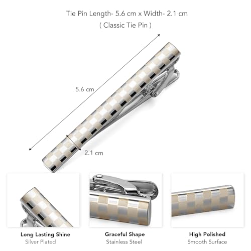 Image of Peora Stylish Tie Pin Accesories for Wedding Business Valentines Day Gift for Men & Boys