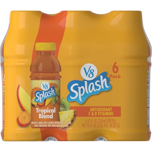 Image of V8 Splash Tropical Blend Flavored Beverage, 12 fl oz Bottle (6 Pack)