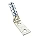 Panduit LCC400-12WH-6 Code Conductor Lug, Two Hole, Long Barrel With Window, 45 Degree Angle, 400kcmil Copper Conductor Size, 1/2" Stud Size, Blue Color Code, 1.75" Stud Hole Spacing, 2-3/8" Wire Strip Length, 0.17" Tongue Thickness, 1.28" Tongue Width, 2.30" Neck Length, 5.24" Overall Length