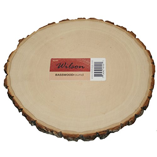 Wilson Basswood Round (Rustic Wood Slice, Wood Plate Charger for