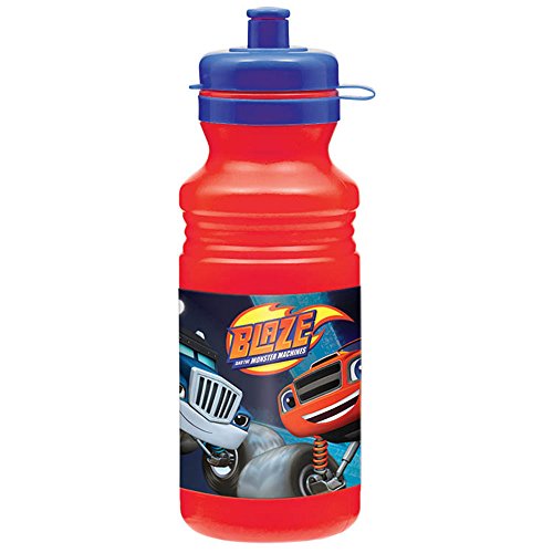 Amscan Rocking' Blaze & the Monster Machines Birthday Party Drink Bottle Favors, Red, 18 oz