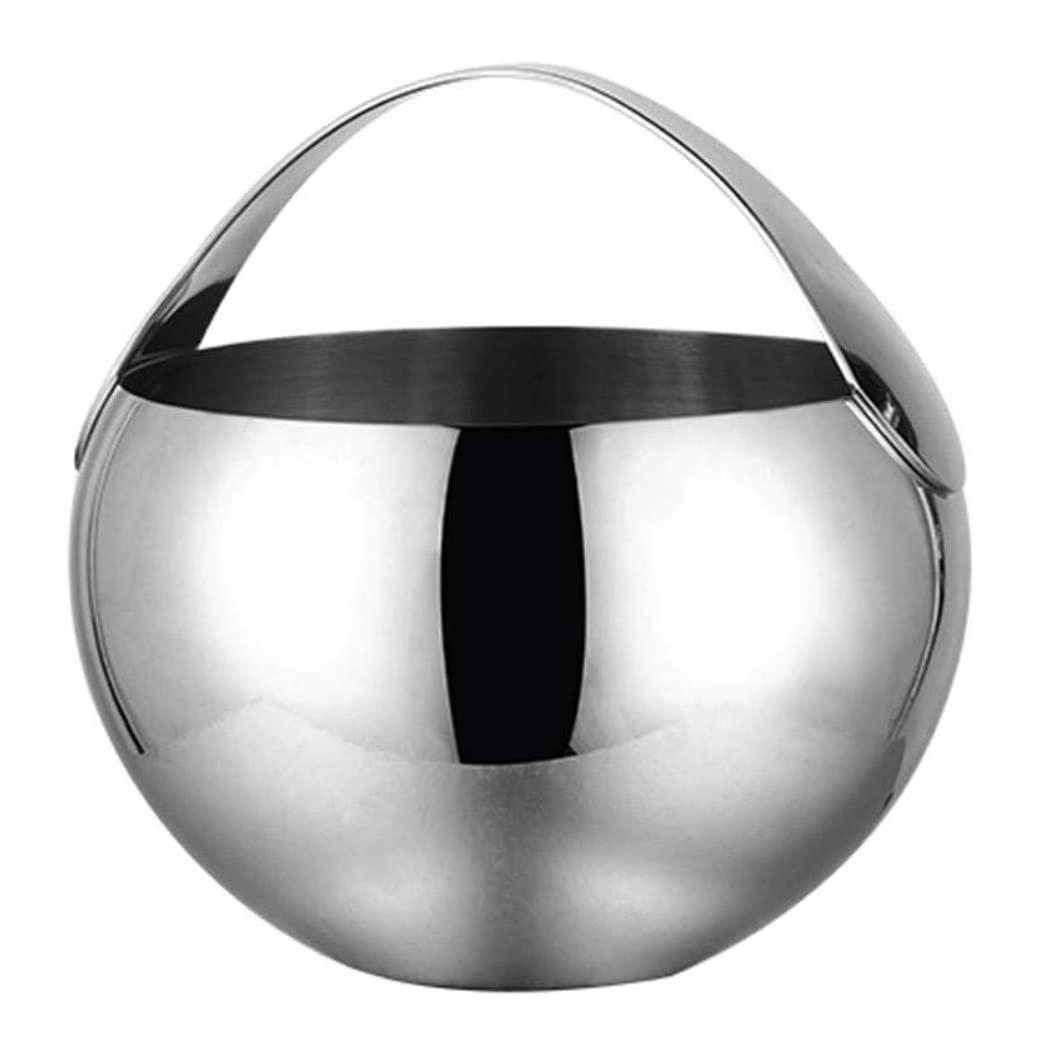 Cubo de hielo de acero inoxidable para vino y champán, 2 L, enfriador duradero y elegante para fiestas y eventos