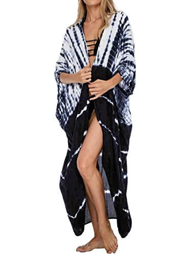 Image of Kaftan Dresses for Women Plus Size Summer Beach Dress with Print and Swim Cover Ups