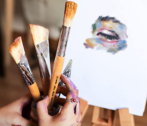 Silver Brush Limited 800330 Silver Jumbo Filbert Brush, Large Murals, Easel Painters And Furniture, Size 30, Mid Length Handle #TOP1