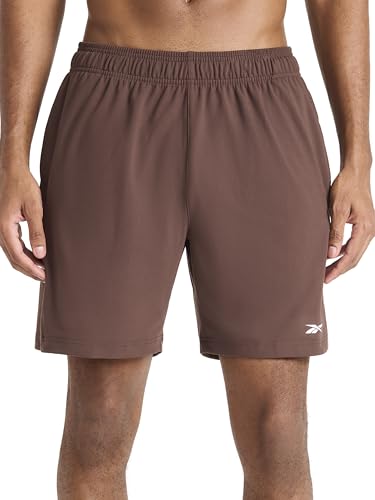 Reebok Men’s Hoops 7” Short, Standard Fit, Lightweight Stretch Poly Interlock Performance Fabric, Bracken, Large - image 1
