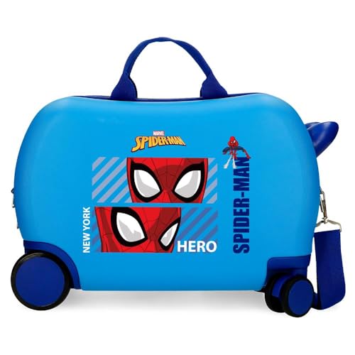 Valise enfant Spiderman 45cm bleu pour voyager sans stress en cabine