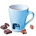 Acoser Set Tazza di Fonduta al Cioccolato Chocolate per Formaggio o Cioccolata (Blu)