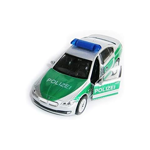 Toi-Toys 535i Police Silver Green Model Metal Model Car Toy Car Gift Children Welly 54 Cover