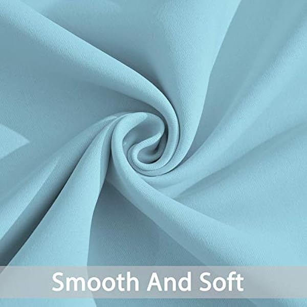 Yakamok Cortinas opacas de 45 pulgadas de largo, para oscurecer la habitación, con aislamiento térmico y ojales, para dormitorio, 38 pulgadas de ancho x 45 pulgadas de largo, azul cielo, 2 paneles