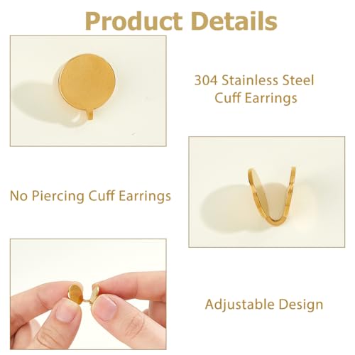 5 Pairs 12mm Pressure Earrings for Keloids 5 Colors Stainless Steel Non-pierced Earrings Round Compression Earring Adjustable Clip Earring for Women Men Ladies4