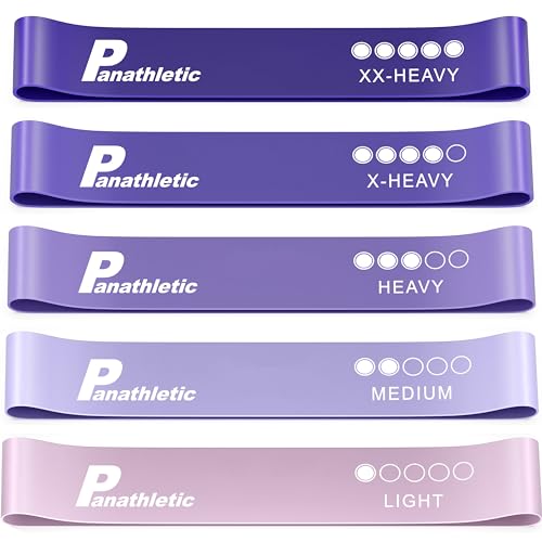 Panathletic Fitnessbänder, 5er Set – 5 Verschiedene Stärken,...