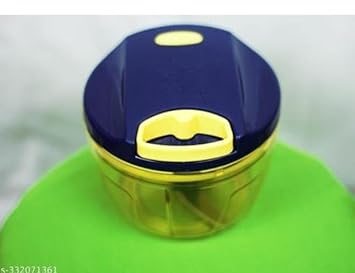 Tc Enterprise - Easy Spin Quick Cutter 375 ml Vegetable Cutter, Fruits Chopper, Meat Grinder, Nuts Chopper, Food Processor | String Chopper Machine, Cutter  3 Stainless Steel Blades (Multicolor)