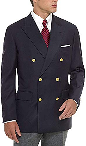 Men's Double Breasted Buttons Blazer Dinner Formal Uniform Peak Lapel Tuxedos Jacket2