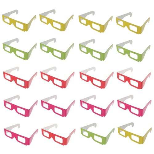 Balacoo 20 Eyeglasses for Boys and Girls Stereoscopic Glasses 3D Glasses for Birthday for Movies