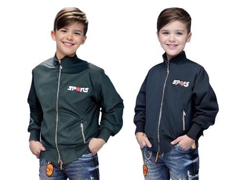 Image of HRKK Kids Windcheaters Solid Polyester Blend Jackets for Boys and Girls |