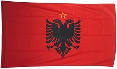 Bandierina Albania Per Auto AZ FLAG - 15x10cm Con Ventosa | Gagliardetto In Poliestere Per Specchietto - Foto 4
