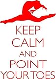 Keep Calm Gymnast Sticker | Gymnastics Vinyl Wall Decal | 20'x14' [CK108]