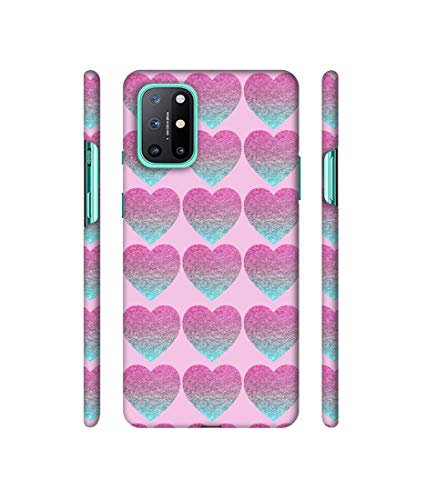 Image of Amazon Brand - Solimo Designer Sparkle Heart Texture 3D Printed Hard Back Case Mobile Cover for OnePlus 8T
