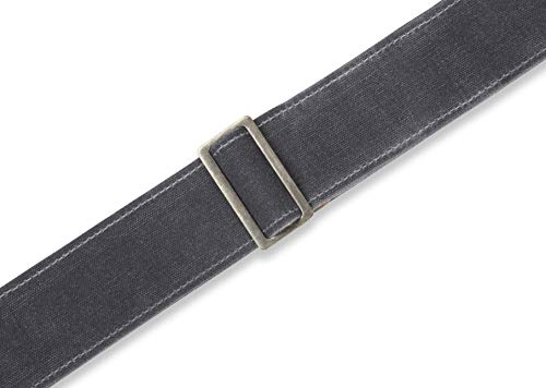 Levy’s Leathers M7WC-GRY Sangle de guitare en toile cirée Motif voyageur Gris 5 cm - Les Beatles, Paul McCartney, John Lennon, RIngo Starr, George Harrison Levy's Leathers M7WC-GRY Sangle de guitare en toile cirée Motif voyageur Gris 5 cm – Image 3