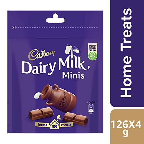 Image of Cadbury Celebrations Assorted Chocolate Gift Pack, 62.2 g- Pack of 8 & Dairy Milk Chocolate Home Treats, 126g - Pack of 4