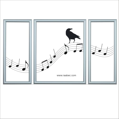 RAABEC Triptychon Bilderrahmen, Größe 50x80cm / 80x50cm Farbe Silber, ideal für Malen nach Zahlen Triptychon Bilder von Schipper oder Ravensburger