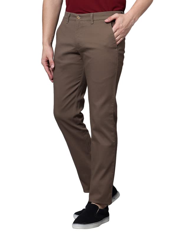 Image of Cantabil Black Solid Non Pleated Regular Fit Mid Rise Formal Trouser for Men | Formal Pants for Men | Formal Wear Regular Fit Trouser for Men (P MTRC00086)