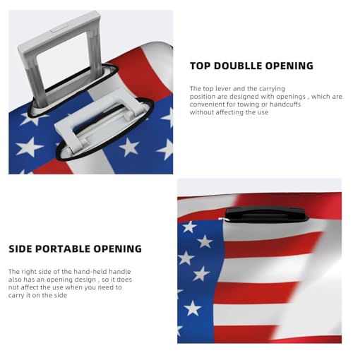 Travel Luggage Cover America Flag And Texas Flag Fashion Washable Baggage Suitcase Protector Fit For Luggage Medium4