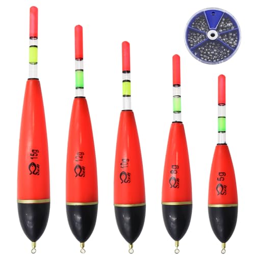 OMJMYY 5 Pièces Flotteur Peche Bouchon Lumineux Peche...