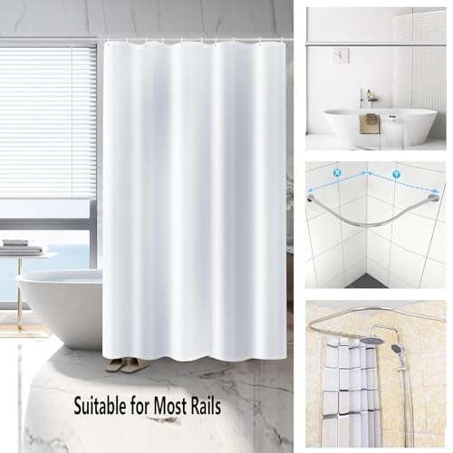 Rideau de douche rose imperméable à rayures pour baignoire fille 75x190 cm - 6