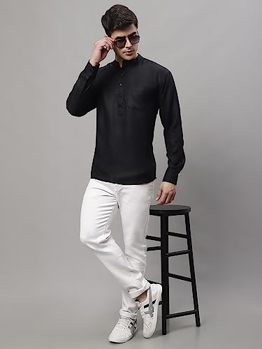 Image of Jompers Men's Cotton Solid Regular Kurta