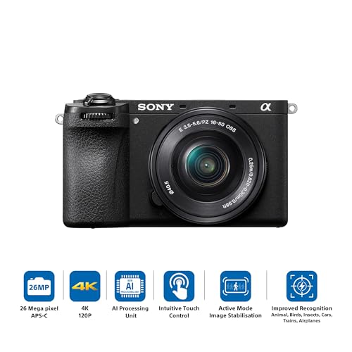Sony Alpha ILCE-6700M APS-C Interchangeable-Lens Mirrorless Camera (Body + 18-135 mm Power Zoom Lens) | Made for Creators | 26.0 MP | Artificial Intelligence based Autofocus | 4K 60p Recording - Black view 2