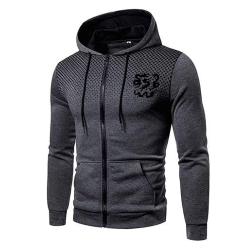 Veste polaire homme dragon chaude et zippée pour affronter l'hiver avec style et confort