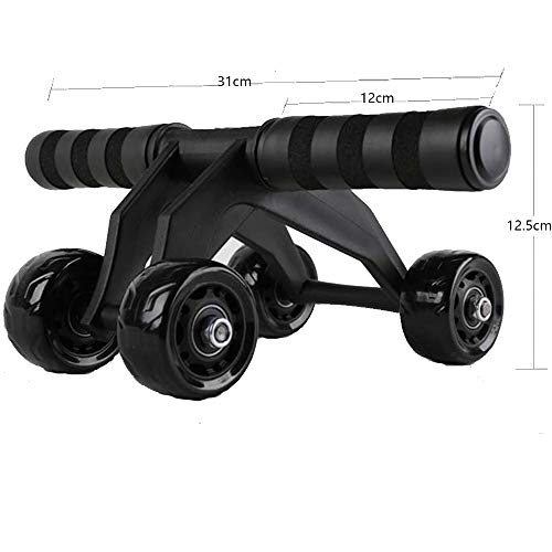 Rolo abdominal, roda abdominal de quatro rodas estilo sapo, rolo esportivo abdominal, com joelheiras