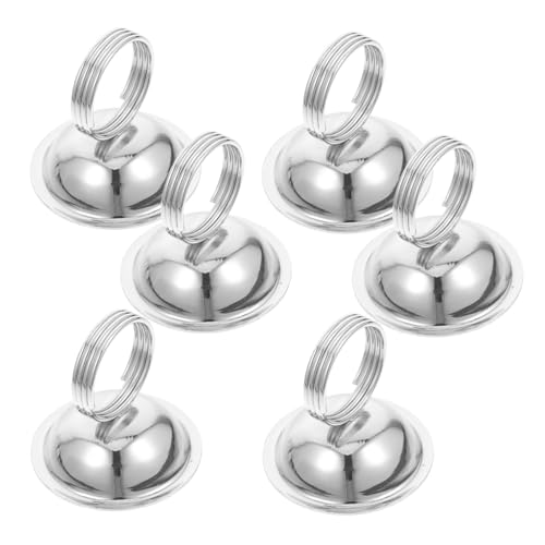 UKCOCO 6 Piezas Clip De Matrícula Vertical Números De Mesa Para La Recepción De La Boda Bufé Fiesta Signo De Nombre Titulares De Tarjetas De Mesa De Pie Oro Tarjeta De Mesa Planchar Plata