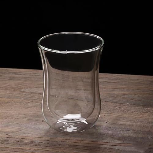 Foravgei 4PCS Double-Walled Glass Cups, 250ml Espresso Coffee Mugs, Insulated Cappuccino Tumblers, Clear Insulated Glasses for Tea, Hot & Cold Drinks, Latte, Water - Image 6