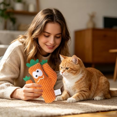 Juguete para masticar para gatos de peluche con hierba gatera para interior 3