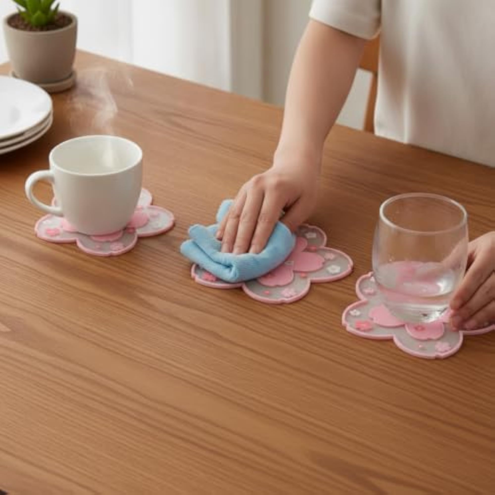 Non-Slip Heat Resistant Placemats & Coasters Set