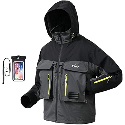 8 Fans Fishing Wading Jackets Breathable Waterproof Fishing Rain Jackets for Men&Women Medium Cover