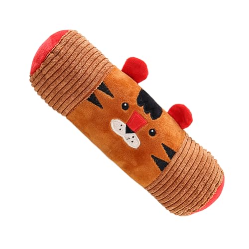 犬の歯が生えるおもちゃ、子犬のおもちゃを噛む - 柔らかいぬいぐるみシリンダータイガーロープおもちゃ | 犬の歯のクリーニングチューゲーム、健康のためのペットストレス緩和、ペット、ホームトレーニング