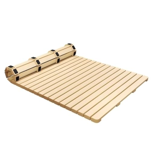 Estructura de Cama Plegable de Madera Maciza, Base Tipo Tatami japonés para Suelo, Plataforma Plegable con somier de láminas para Dormitorio, habitación de Invitados y residencia. 200x100CM