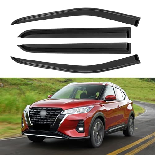 Image of Window Visors Rain Guards for 2018 2019 2020 2021 2022 2023 2024 Nissan Kicks, Out-Channel Window Vent Wind Deflectors Visors Shades for 18-24 Kicks