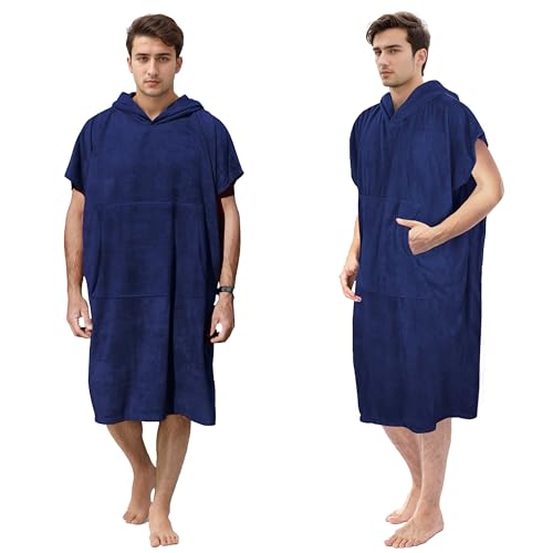 Catalonia Microfiber Surf Poncho, Hooded Changing Towel for Adults