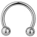 14G 7/16" (11 mm) High Grade 316L Stainless Steel Internally Threaded Horseshoe Body Piercing Ring